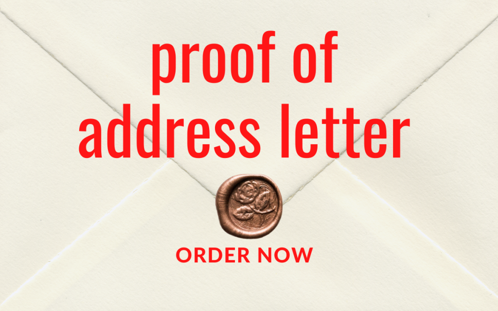Proof of address letter