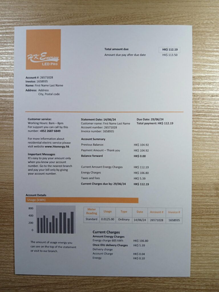 Realistic Hong Kong Energy Ltd used for verification purposes