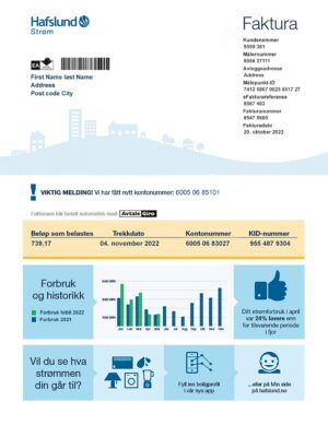 Norway Create utility bill