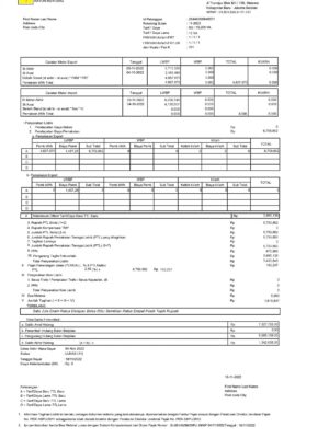 Indonesia utility bill template