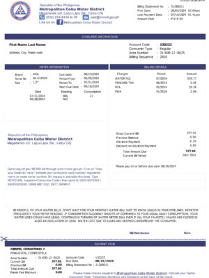 Philippines WaterA4 utility template – download and edit easily