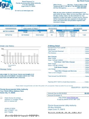 bill Make utility bill template