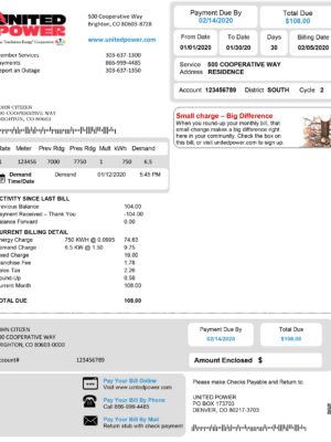 Colorado utility bill