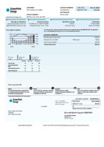 Center Point Clean layout of Center Point electricity bill – editable Texas version