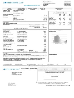 {State} North Shore GasA4 utility template – download and edit easily