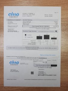 Texas Cirro Energy electricity bill generator