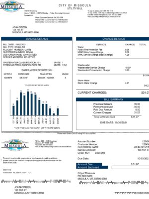 Montana utility bills