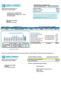Power of Community utility bill from {State} – customizable PDF for address proof