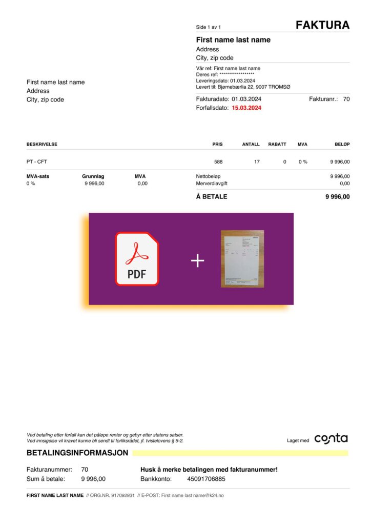 Norwegian Address Format Norwegian Electricity Bill Template in Your Name for Proof of Address ...