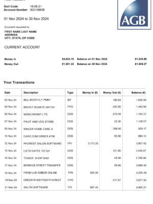 Algeria AGB A4 utility template – download and edit easily