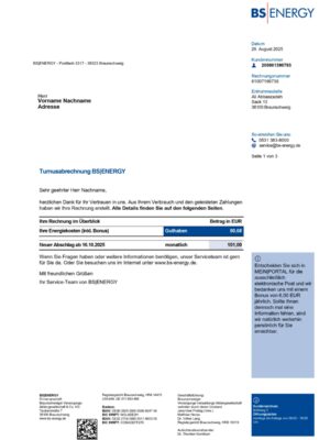 Germany BS Energy A4 utility template – download and edit easily