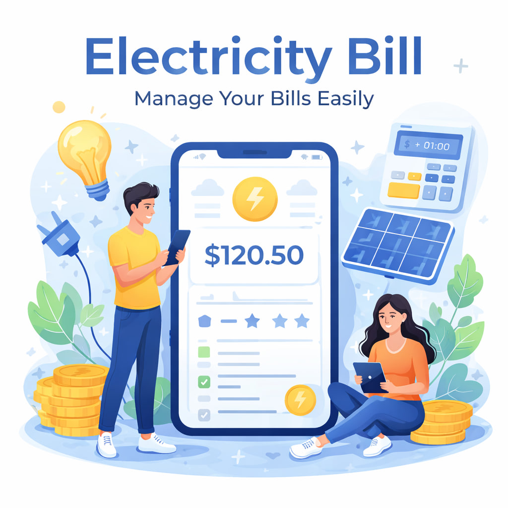 Electricity bill template layout example